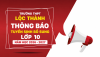 THÔNG BÁO TUYỂN SINH BỔ SUNG LỚP 10 NĂM HỌC 2026 – 2027